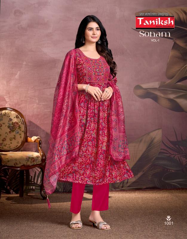 Taniksh Sonam vol 1 catalog anarkali kurtis online india