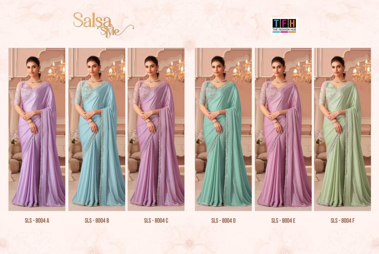 TFH Salsa Style 8004 Hit Colour catalog surat cheap sarees rate
