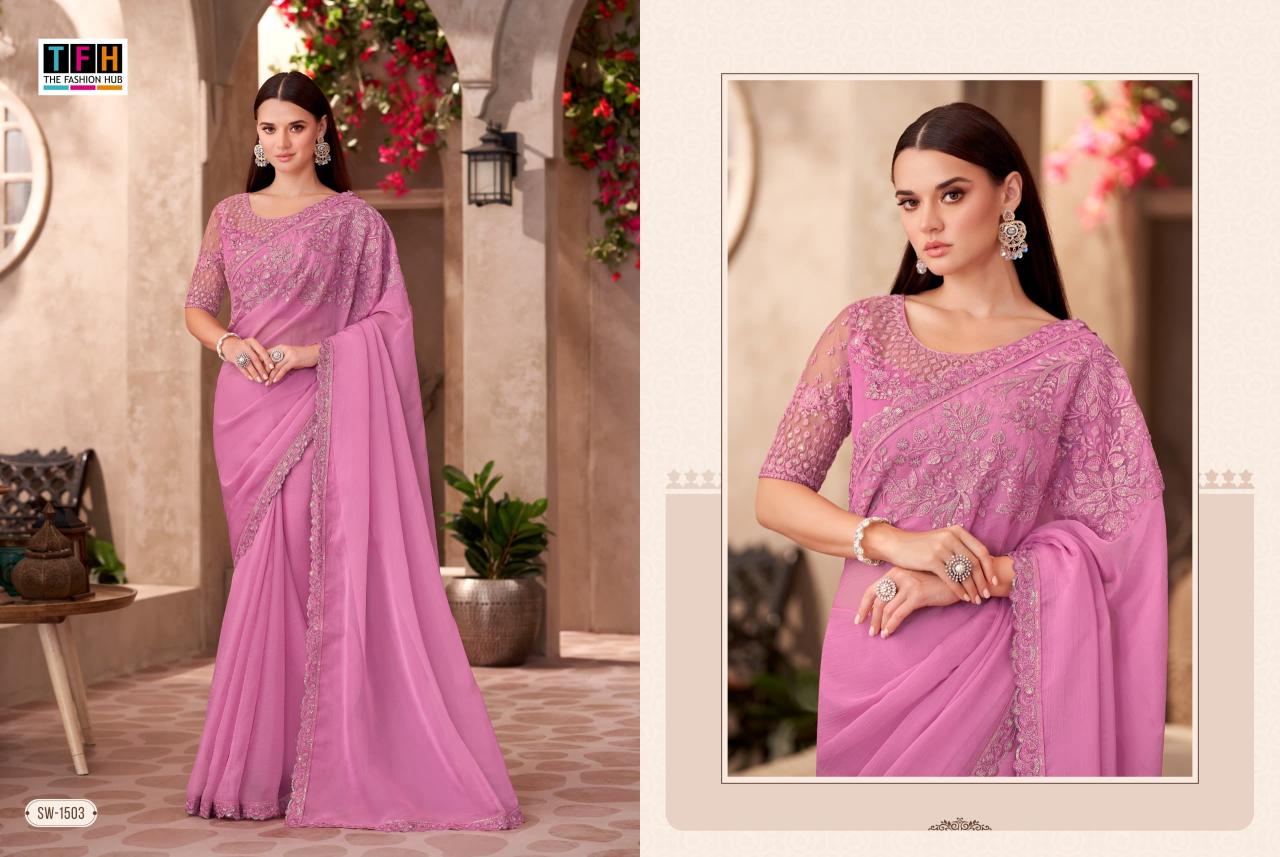 TFH Sandal Wood vol 15 catalog surat sarees thiruvanmiyur
