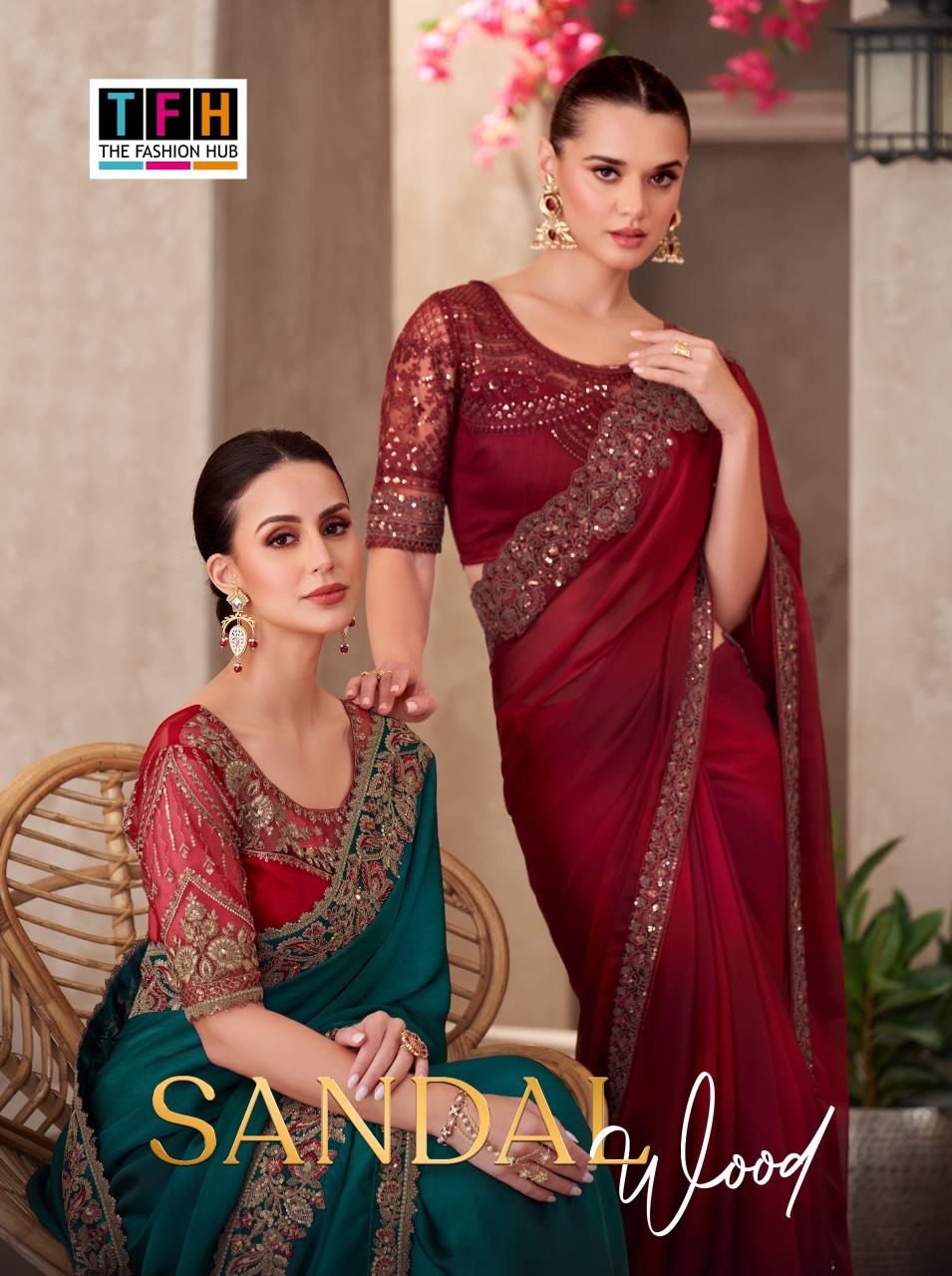 TFH Sandal Wood vol 15 catalog surat sarees thiruvanmiyur