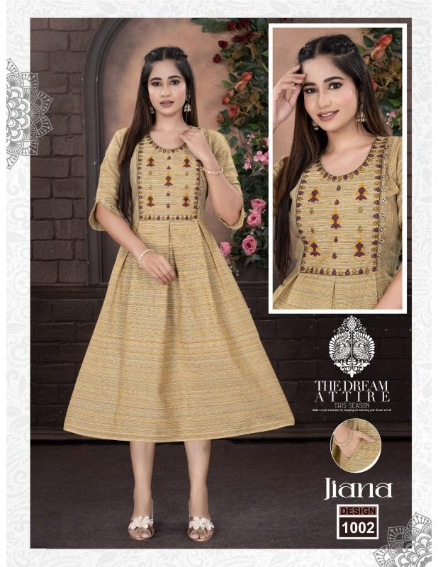 Trendy Jiana catalog branded kurtis b2b wholesale