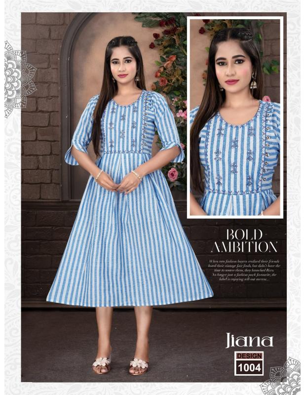 Trendy Jiana catalog branded kurtis b2b wholesale