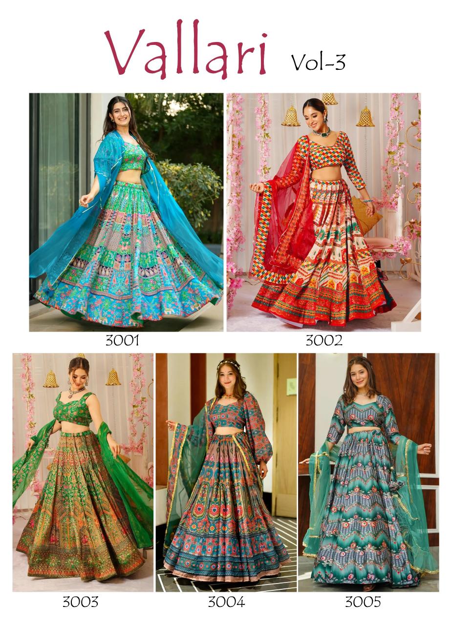 Vallari Vol 3 catalog buy designer lehenga sarees online india