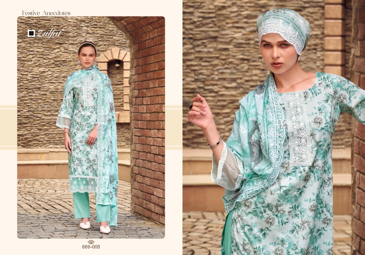 Zulfat Kiyara catalog ladies dress material wholesale