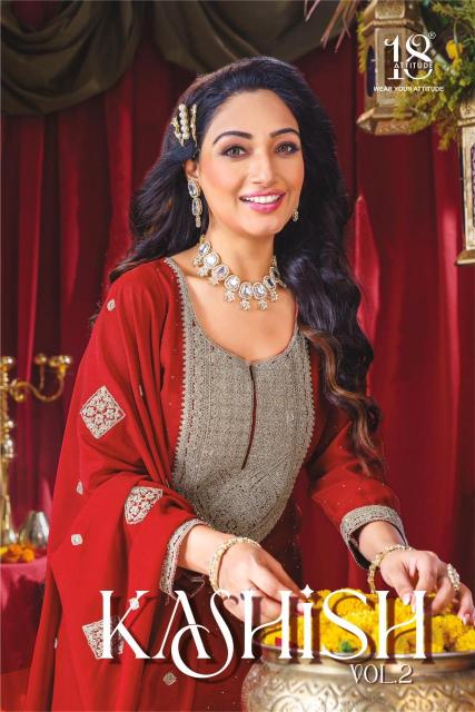 18 Attitude Kashish vol 2 catalog surat wholesale kurti in bangalroe