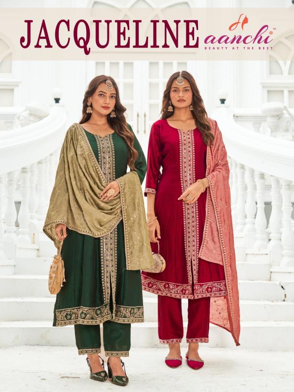 Aanchi Jacqueline catalog designer kurti open front catalogue surat
