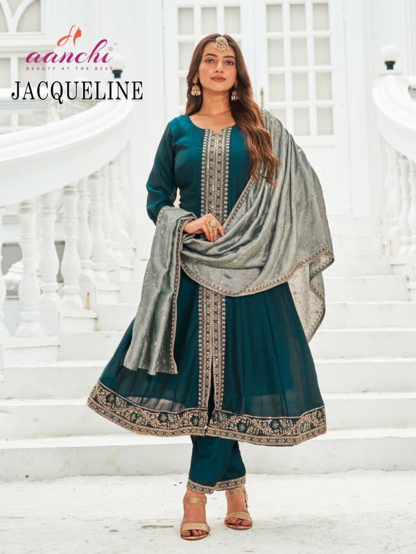 Aanchi Jacqueline catalog designer kurti open front catalogue surat
