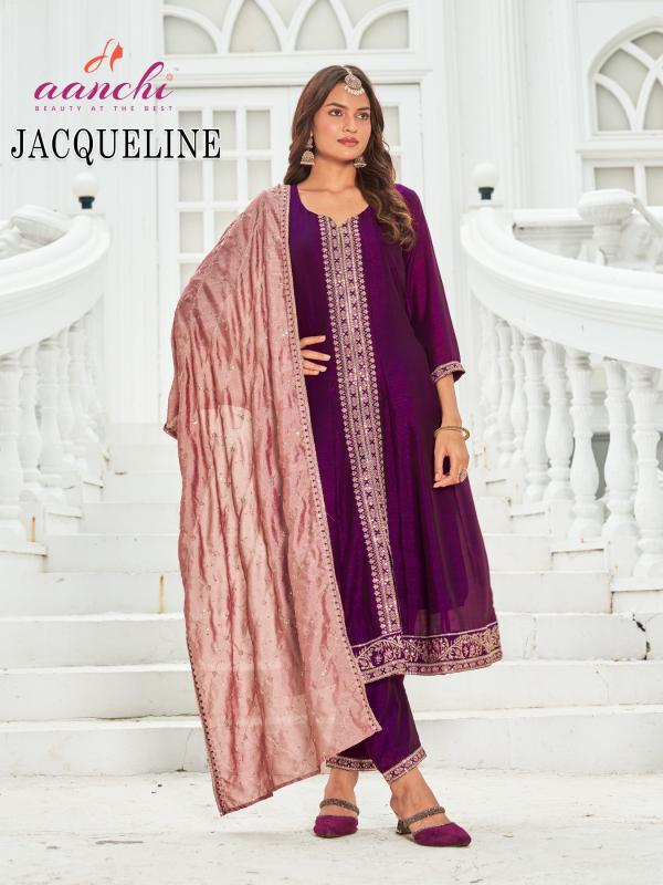 Aanchi Jacqueline catalog designer kurti open front catalogue surat