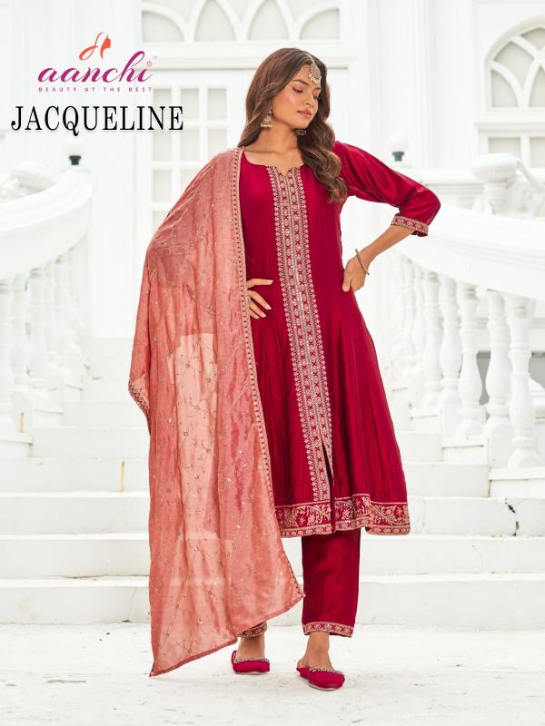 Aanchi Jacqueline catalog designer kurti open front catalogue surat