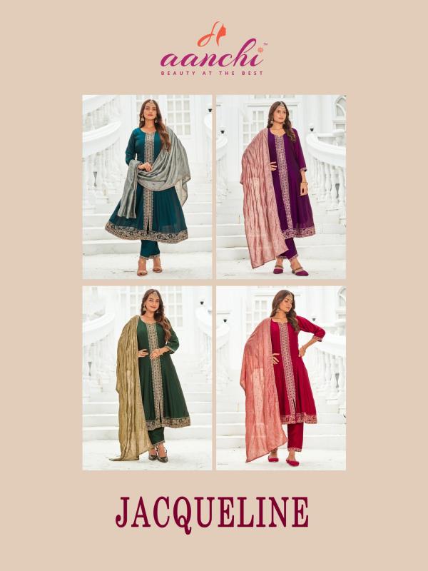 Aanchi Jacqueline catalog designer kurti open front catalogue surat