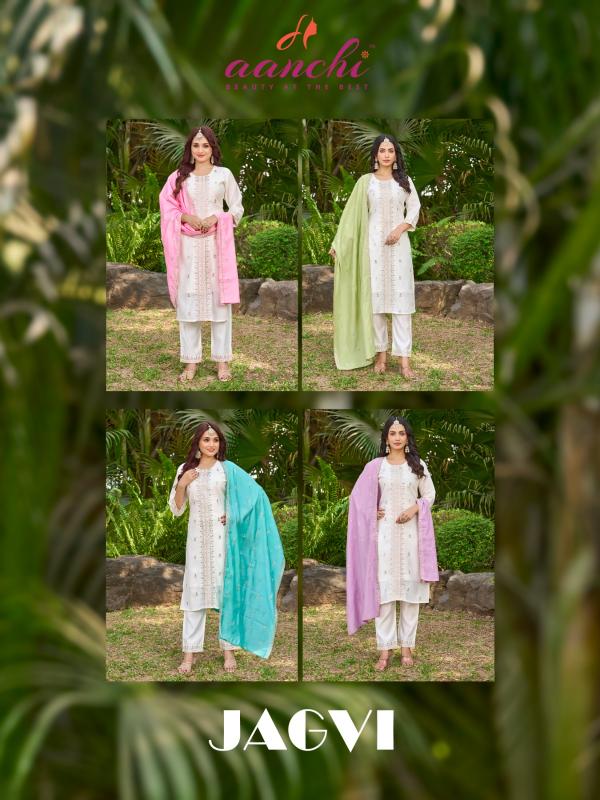 Aanchi Jagvi catalog kurti with shrug catalogue