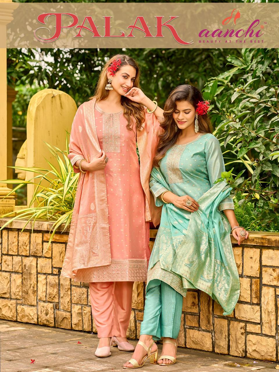 Aanchi Palak catalog designer kurtis manufacturers surat