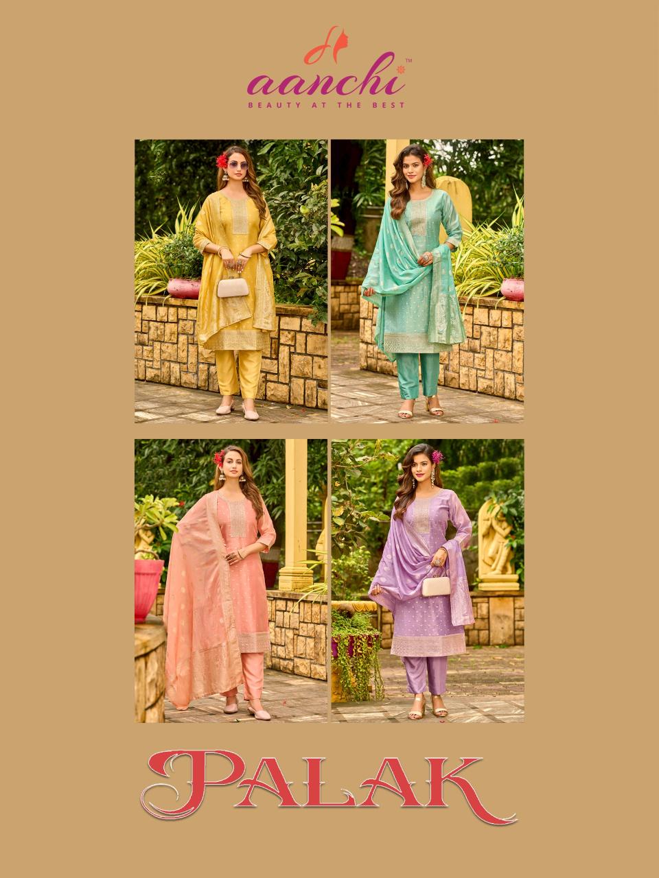 Aanchi Palak catalog designer kurtis manufacturers surat