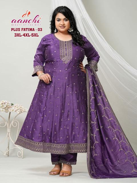 Aanchi Plus Fatima 1, 2 & 3 catalog plus size kurtis surat gujarat