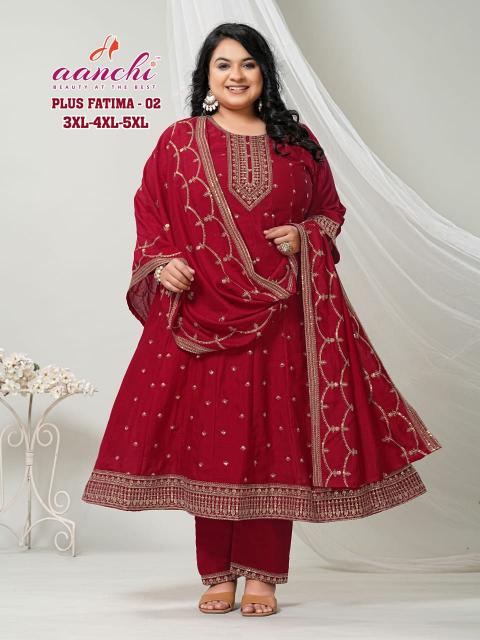 Aanchi Plus Fatima 1, 2 & 3 catalog plus size kurtis surat gujarat