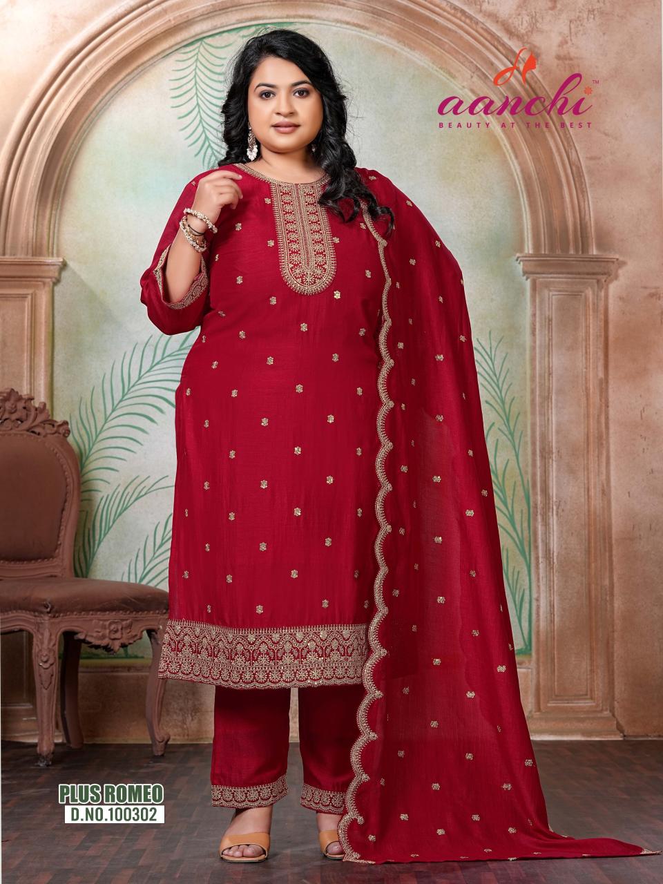 Aanchi Plus Romeo catalog plus size kurtis in surat