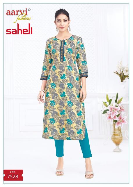 Aarvi Saheli Vol-17 – Straight Kurtis - Wholesale Catalog