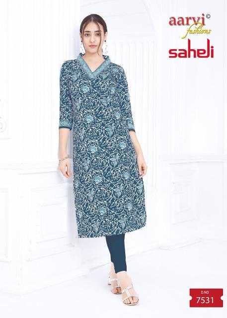 Aarvi Saheli Vol-17 – Straight Kurtis - Wholesale Catalog