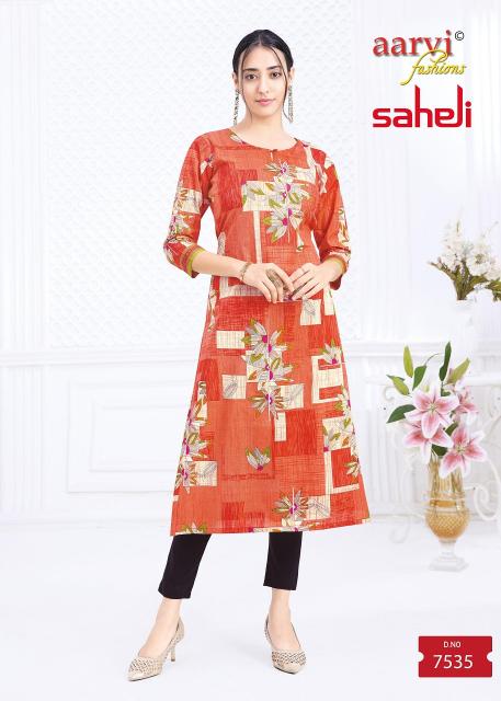 Aarvi Saheli Vol-17 – Straight Kurtis - Wholesale Catalog
