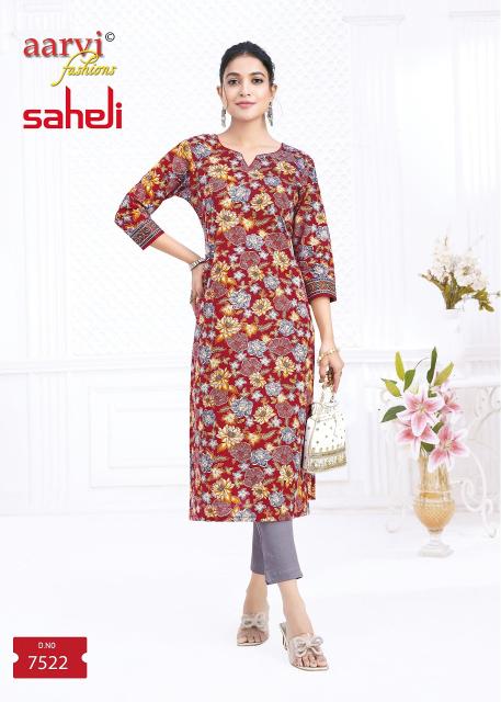 Aarvi Saheli Vol-17 – Straight Kurtis - Wholesale Catalog