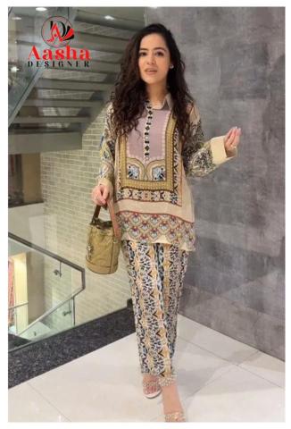 Aasha Turkis vol 10 Catalog pakistani style co ord set