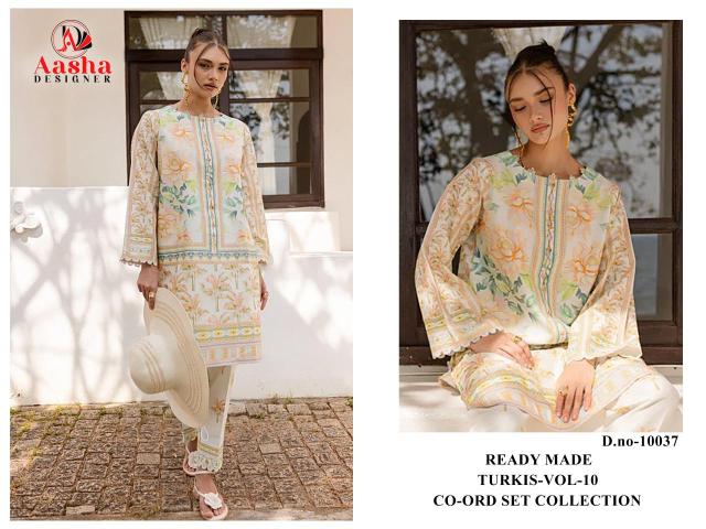 Aasha Turkis vol 10 Catalog pakistani style co ord set
