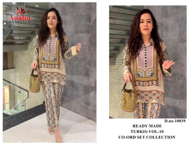 Aasha Turkis vol 10 Catalog pakistani style co ord set