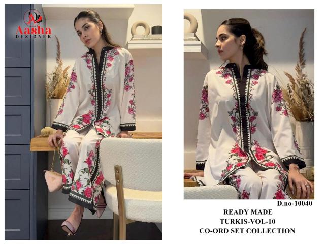 Aasha Turkis vol 10 Catalog pakistani style co ord set