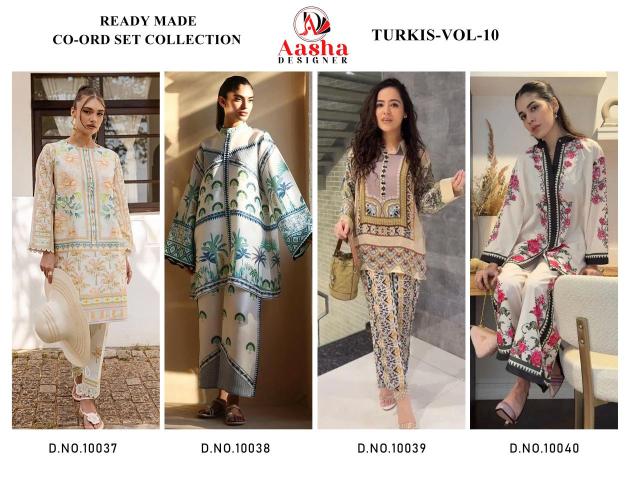 Aasha Turkis vol 10 Catalog pakistani style co ord set
