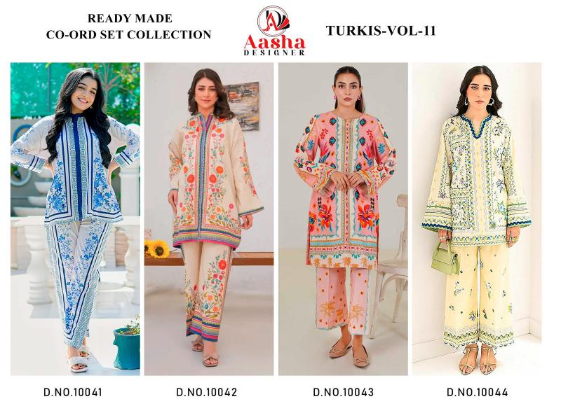 Aasha Turkis vol 11 Catalog pakistani co ord set