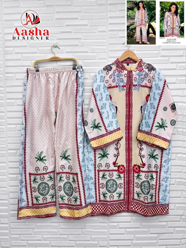 Aasha Turkis vol 9 Catalog indo western cord set