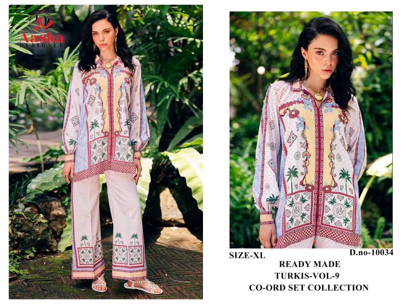Aasha Turkis vol 9 Catalog indo western cord set