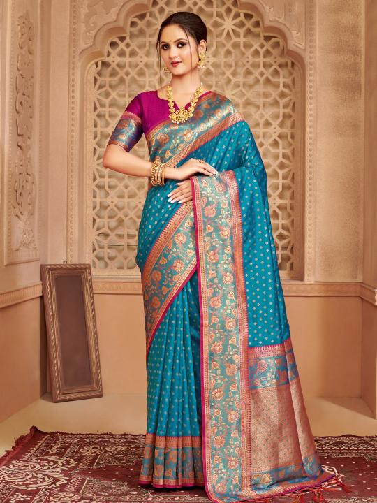 AFREEN by Astita fancy designer BANARASI SILK fabric saree wholesale with Fancy latkan 