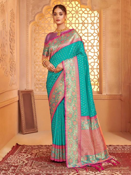 AFREEN by Astita fancy designer BANARASI SILK fabric saree wholesale with Fancy latkan 
