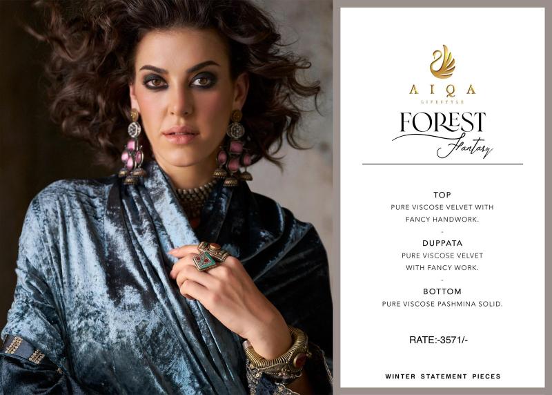 Aiqa Forest Fantasy catalog salwar kameez dress materials wholesale