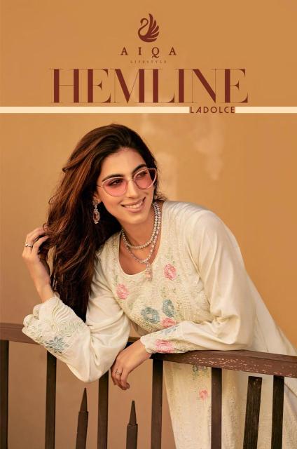 Aiqa Hemline catalog unstitched salwar kameez wholesale market in delhi