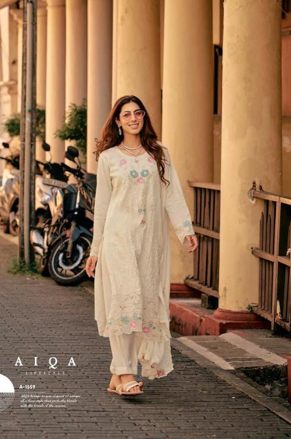 Aiqa Hemline catalog unstitched salwar kameez wholesale market in delhi