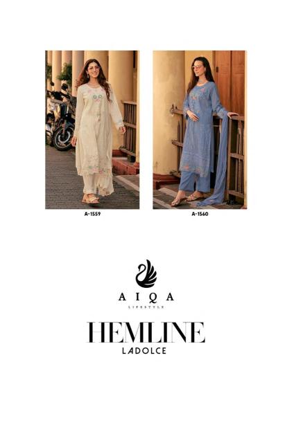 Aiqa Hemline catalog unstitched salwar kameez wholesale market in delhi