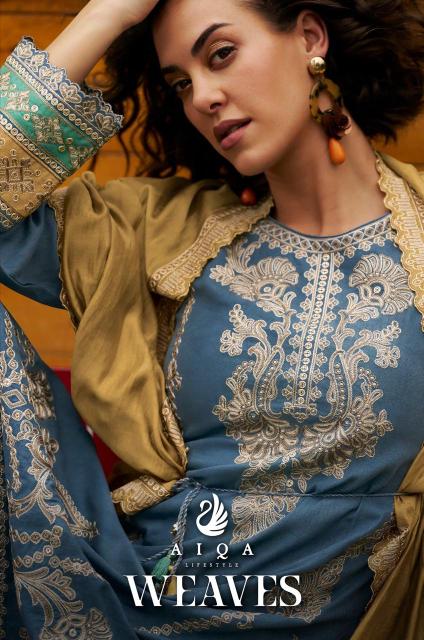 Aiqa Weaves catalog designer salwar kameez wholesale online