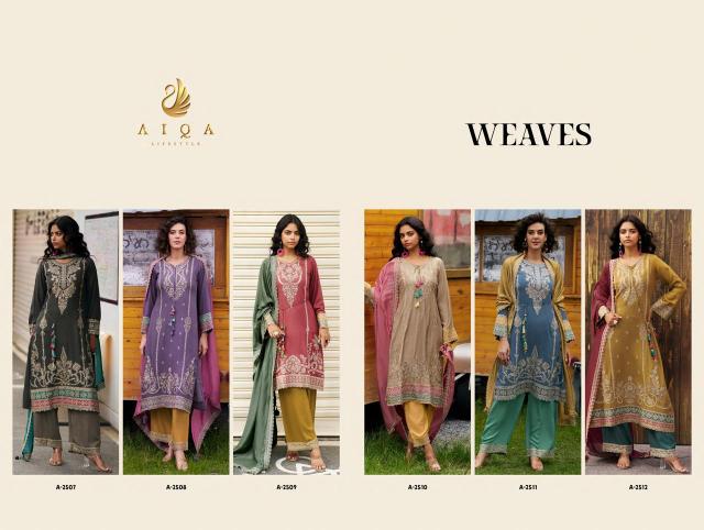 Aiqa Weaves catalog designer salwar kameez wholesale online