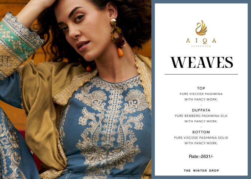 Aiqa Weaves catalog designer salwar kameez wholesale online