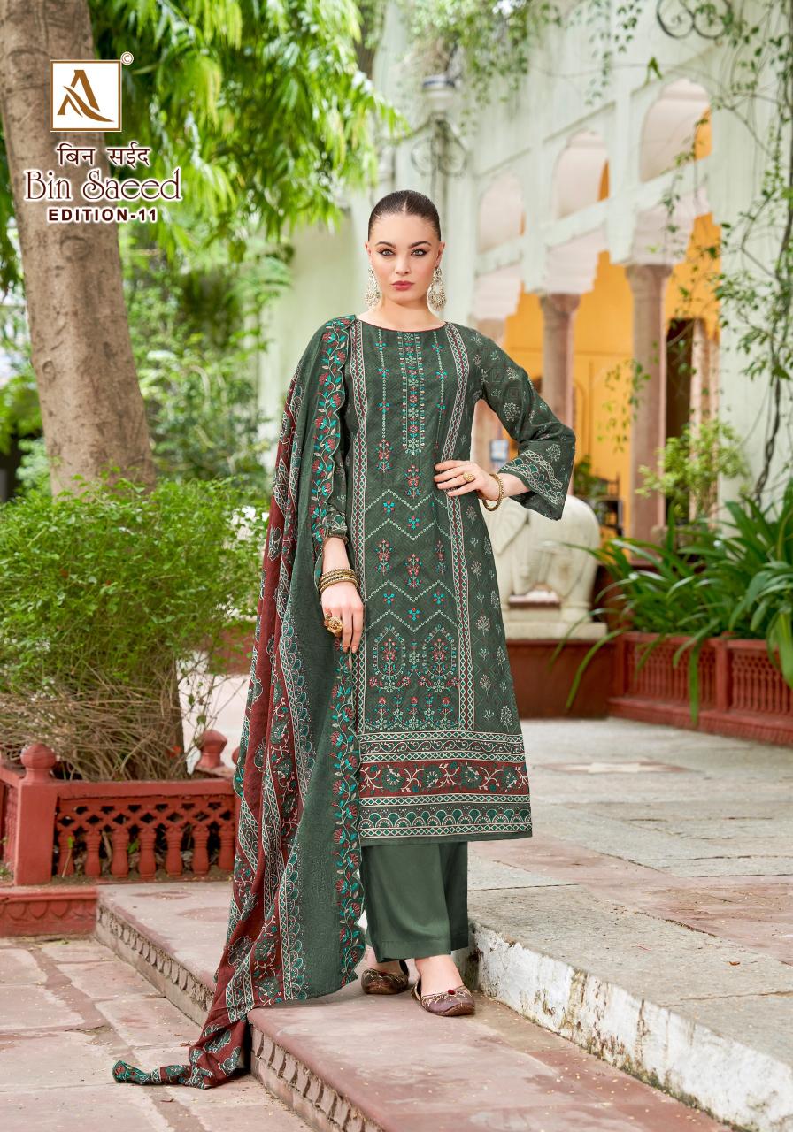 Alok Pak Bin Saeed vol 11 catalog dress material wholesale market ahmedabad
