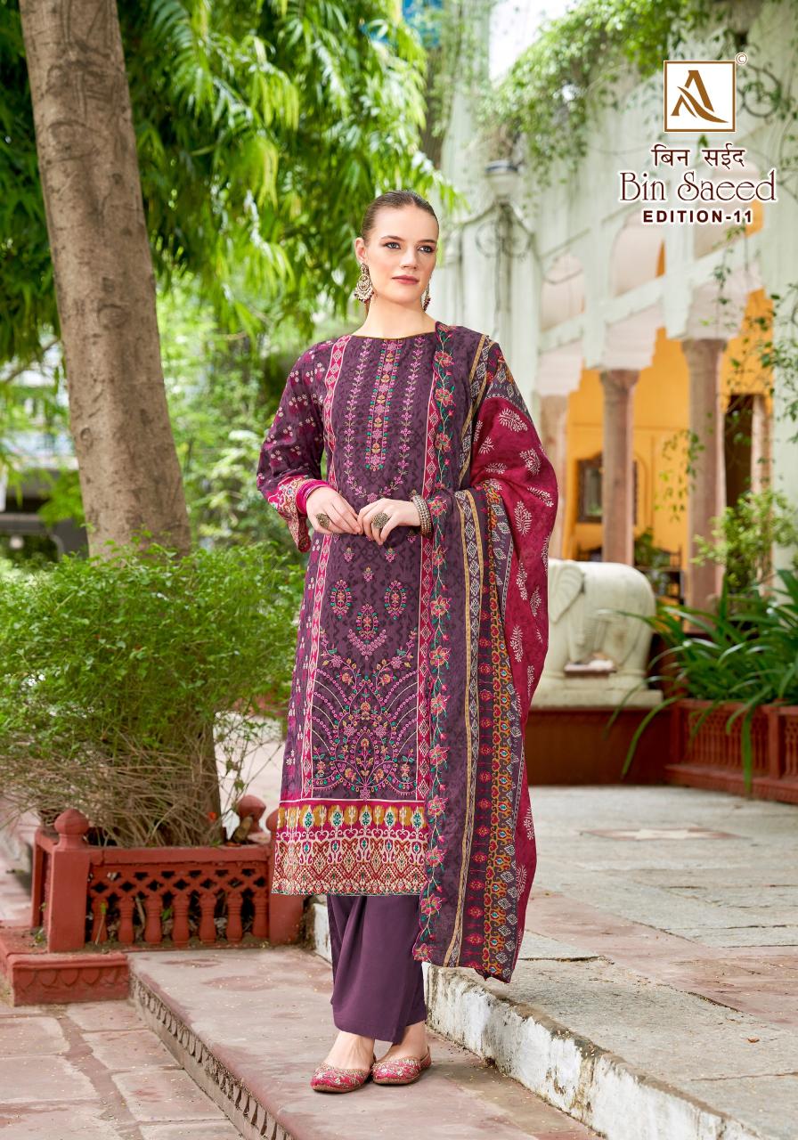 Alok Pak Bin Saeed vol 11 catalog dress material wholesale market ahmedabad