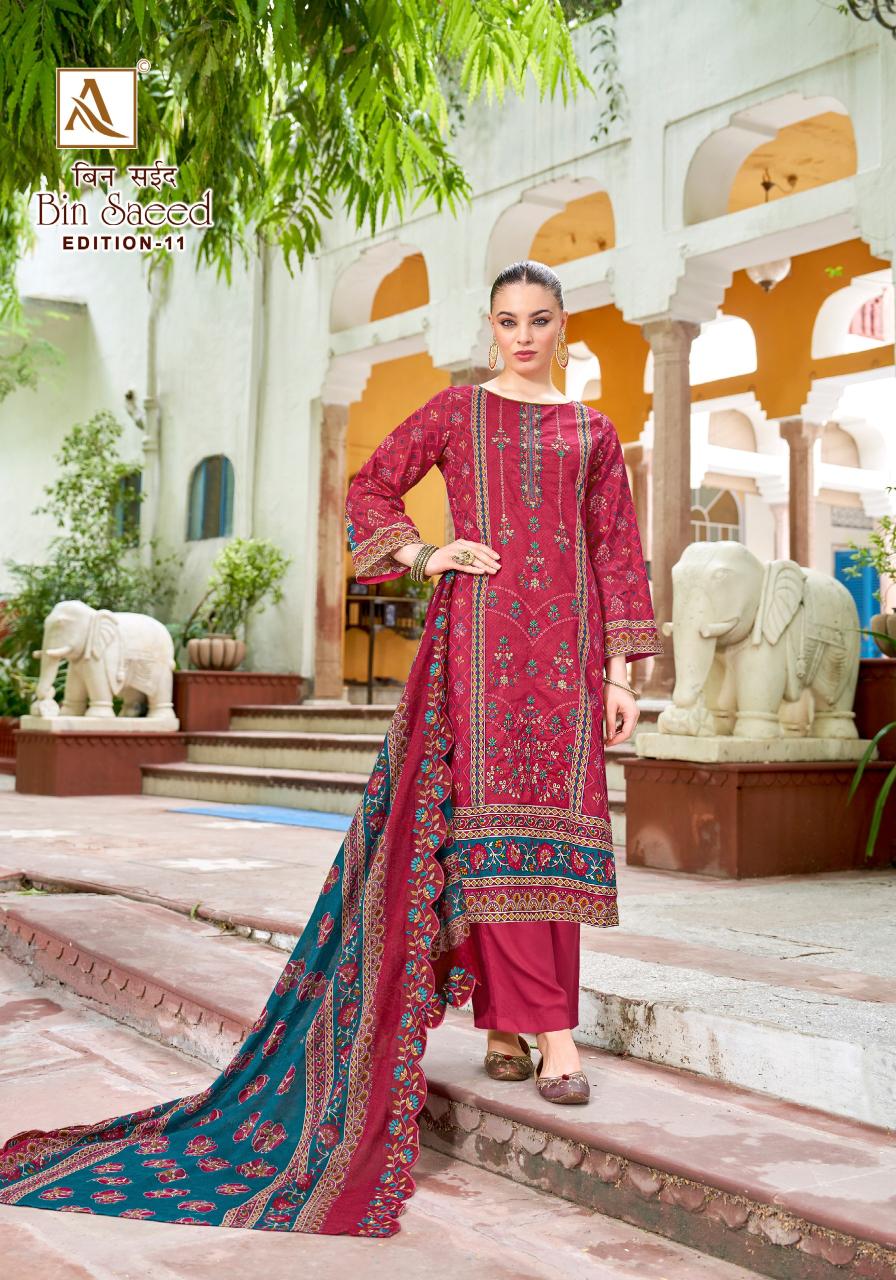 Alok Pak Bin Saeed vol 11 catalog dress material wholesale market ahmedabad
