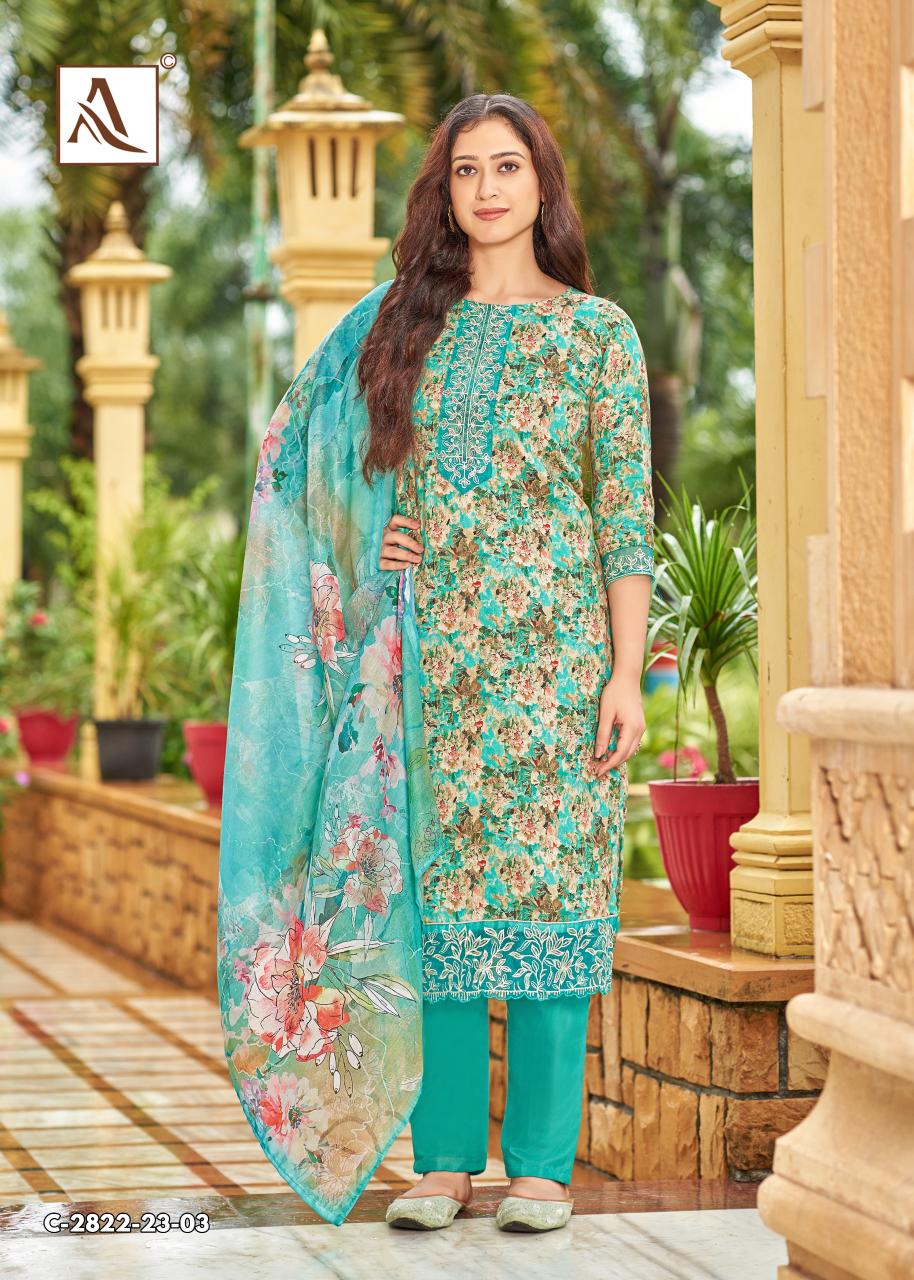 Alok Safeena catalog ladies dress materials wholesale bazaar