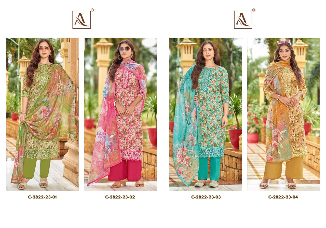 Alok Safeena catalog ladies dress materials wholesale bazaar