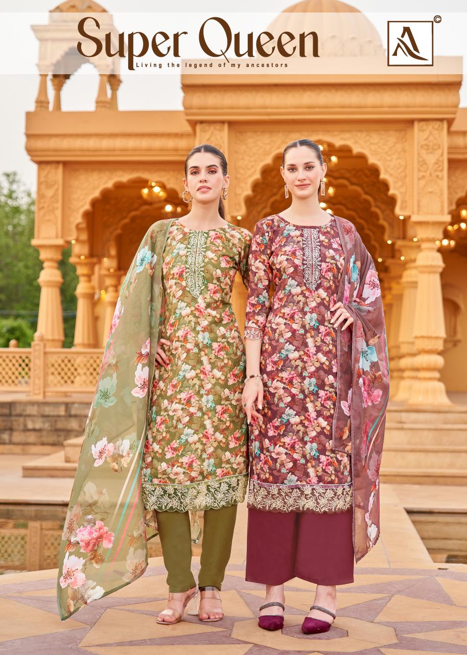 Alok Super Queen catalog jetpur dress material wholesale