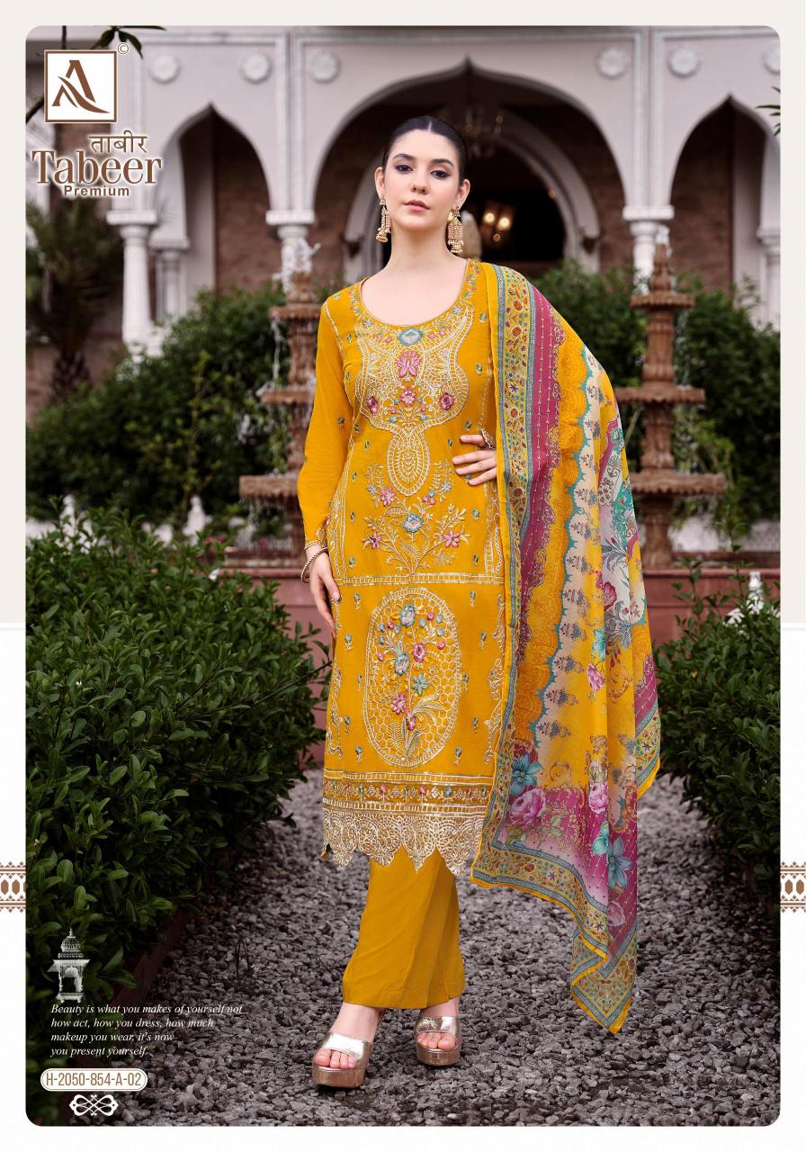 Alok Tabeer Primium catalog dress materials wholesale delhi