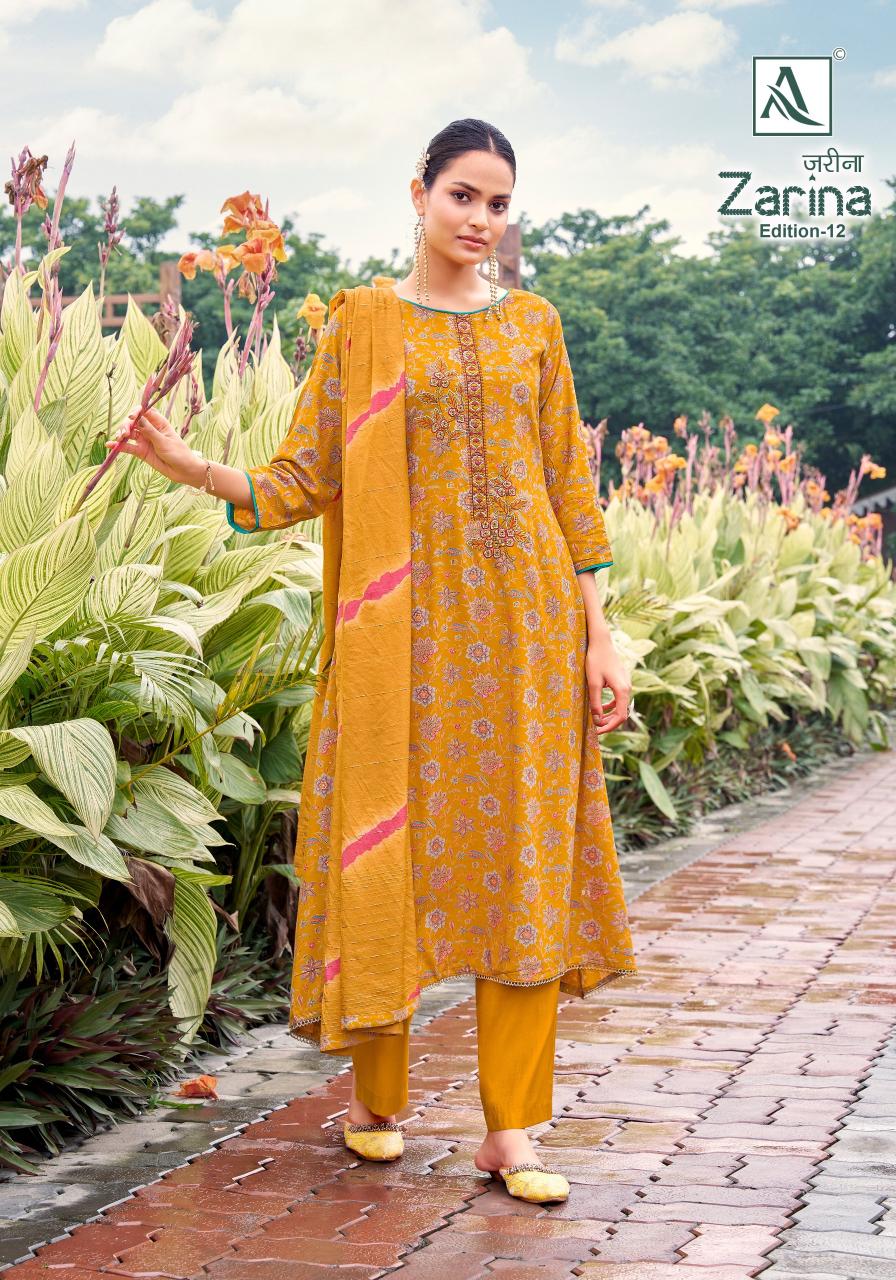 Alok Zarina Vol 12 catalog wholesale price dress materials in chennai