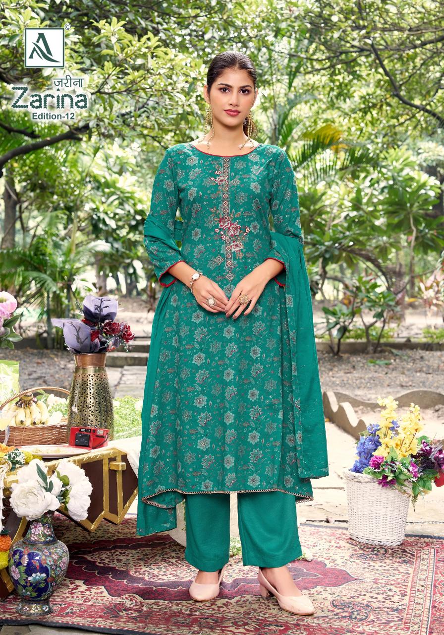 Alok Zarina Vol 12 catalog wholesale price dress materials in chennai